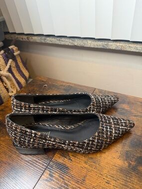 J. McLaughlin Cheryl Tweed Pointed Toe Block Heel Size 7